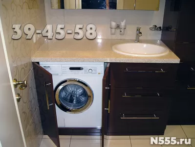 Ремонт ванной комнаты в Пензе, установка стиральной машины