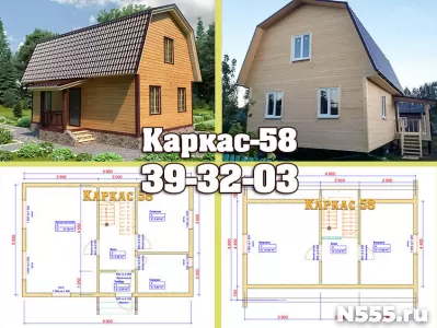 Дом для дачи 6х9 с мансардой - Каркас-58 строительство фото